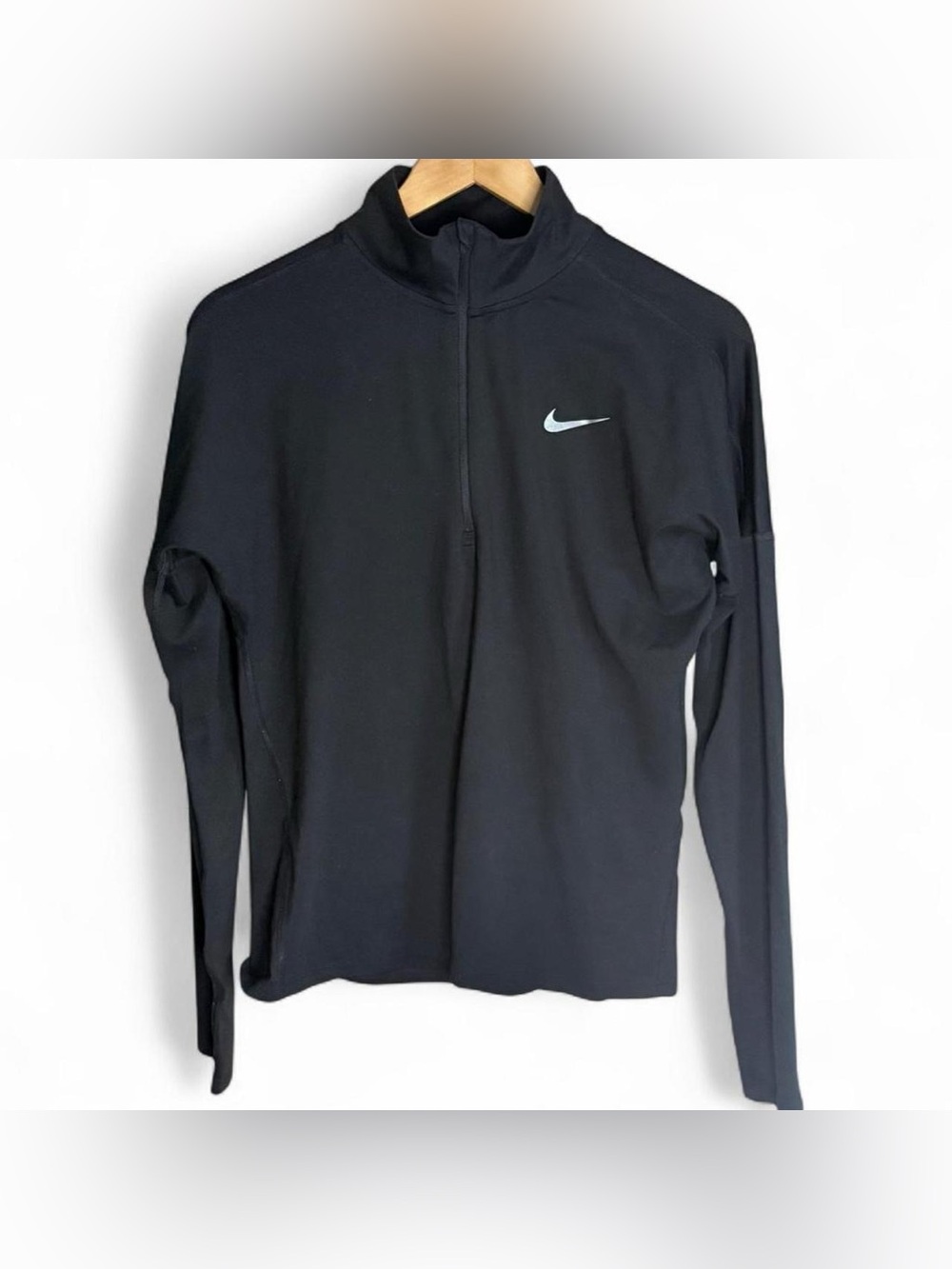 Nike Dri-FIT 1/4-Zip Running Top Pullover Black Size Small